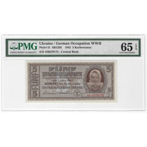 Ukraina, 5 karbowańców 1942 - PMG 65 EPQ