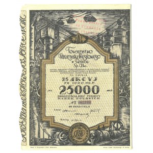Towarzystwo Przemysłu Węglowego w Polsce Sp. Akc., 5th issue, 25 shares at 1000 Mk.P. 25,000 Polish marks