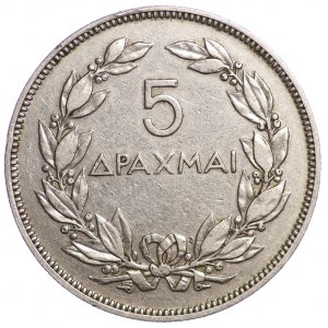 Grecja, 5 Drachmai 1930