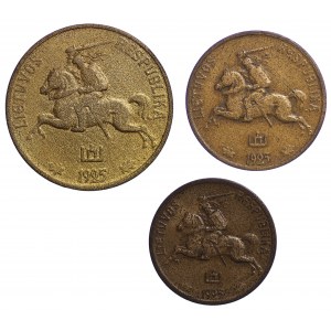 Litwa, 50 centu 1925, 10 centu 1925 i 5 centai 1925