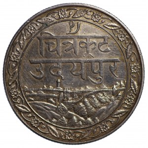 Indien/Mewar, 1/2 Rupie 1928 (1985)