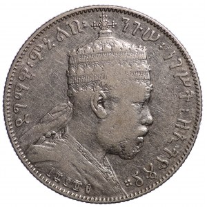 Etiopia, Menelik II, 1/2 Birr 1887-1889