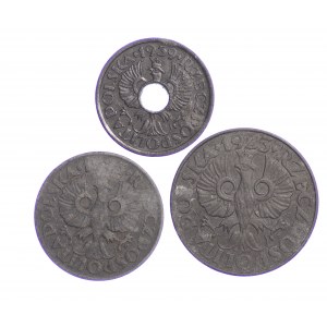 5 pennies 1939, 10 and 20 pennies 1923