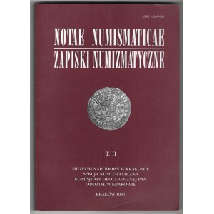 Notae Numismaticae/ Numismatic Notes T. II, 1997