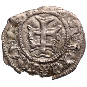 Węgry, Maria Andegaweńska (1382-1395), denar - pojedyńcza lilia