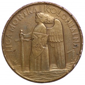 Medaile z roku 1935, 15. výročí znovuzískání přístupu k moři - Námořní a koloniální liga