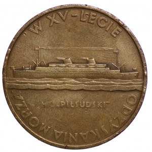Medaila z roku 1935, 15. výročie znovuzískania prístupu k moru - Námorná a koloniálna liga