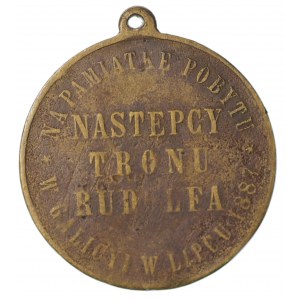 Medal, na pamiątkę pobytu w Galicji następcy tronu Rudolfwa, lipiec 1877