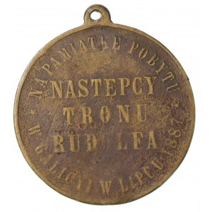 Medaile na památku pobytu následníka trůnu Rudolfa v Haliči, červenec 1877