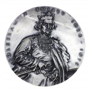 Medaila z kráľovskej série, Boleslav II Smelý, postriebrená