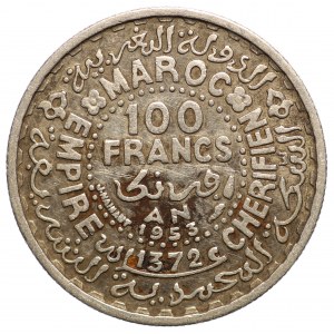 Maroko, 100 franków 1953