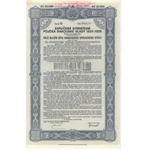 Československo, zaručená konverzná pôžička od rakúskej vlády na 20 000 korún, 1934-59