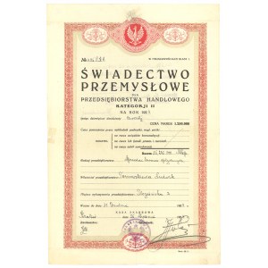 Priemyselné osvedčenie 1924