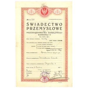Świadectwo Przemysłowe 1924