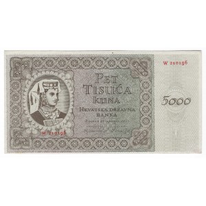 Croatie, 5000 Kuna 1943, série W