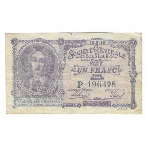Belgium, 1 franc 1915