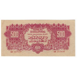 Czechosłowacja, 500 koron 1944 - SPECIMEN