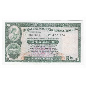 Hongkong, 10 Dollar 1980