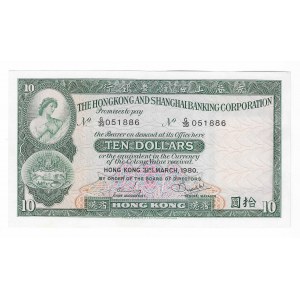 Hong Kong, 10 dollars 1980