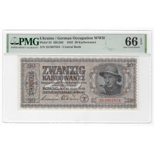 Ukraine, 20 carbuncles 1942 - PMG 66 EPQ
