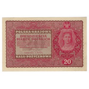 20 polnische Mark 1919, 2. Serie EV