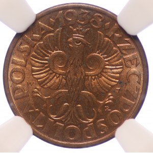 1 grosz 1938 - NGC MS 63 RB