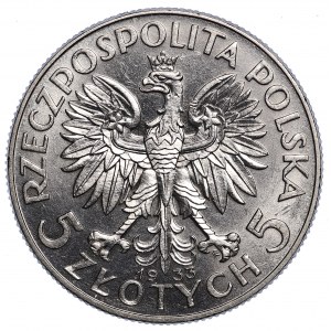 5 złotych 1933, głowa kobiety