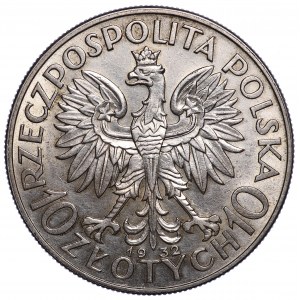10 złotych 1932, głowa kobiety BZ