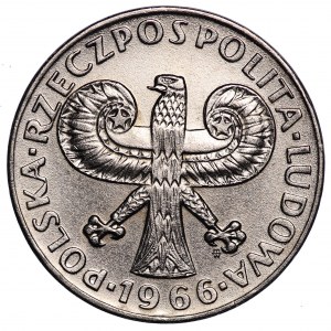 10 złotych 1966, mała kolumna