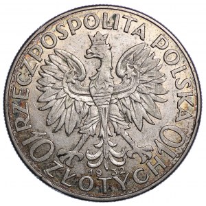 10 Gold 1932, weiblicher Kopf BZ