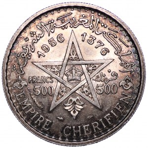 Maroko, 500 franků 1956 - krásné