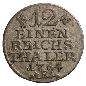 Germany, Prussia, Frederick II, 1/12 thaler 1764 E