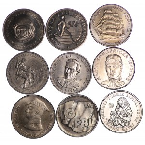 Set of 9 PRL coins