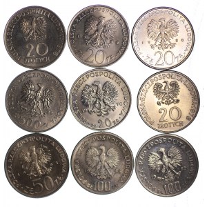 Set of 9 PRL coins