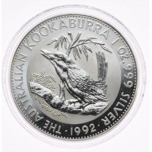 Australia, Kookaburra, 1992, 1 oz, Ag 999 ounce