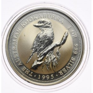 Australia, Kookaburra, 1995, 1 oz, uncja Ag 999