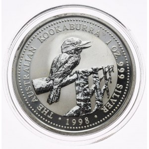 Austrálie, Kookaburra, 1998, 1 oz, Ag 999 unce