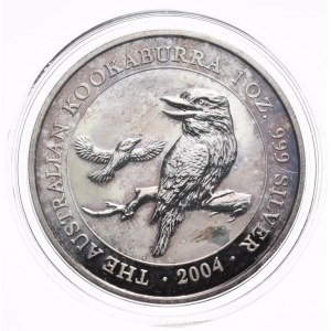 Australien, Kookaburra, 2004, 1 Unze, Ag 999 Unze