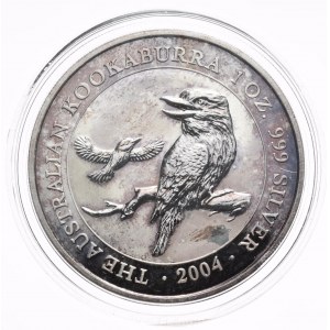 Australia, Kookaburra, 2004, 1 oz, one ounce Ag 999