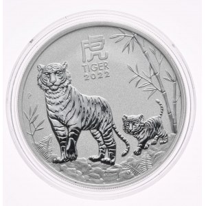 Austrálie, rok tygra 2022, 1 oz, 1 oz Ag 999