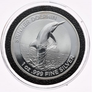 Austrália, delfín 2020, 1 oz, 1 oz Ag 999