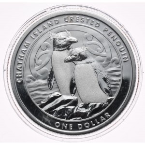Nový Zéland, Tučniaky 2020, 1 oz, Ag 999 unca