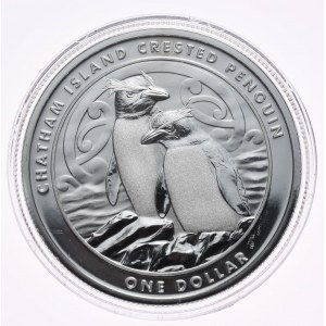 New Zealand, Penguins 2020, 1 oz, Ag 999 ounce