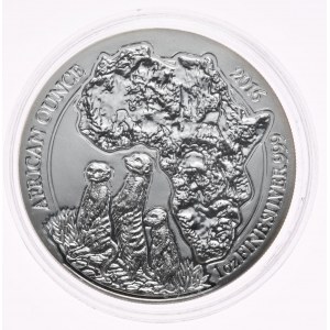 Rwanda, Lemurs 2016, 1 oz, 1 oz Ag 999