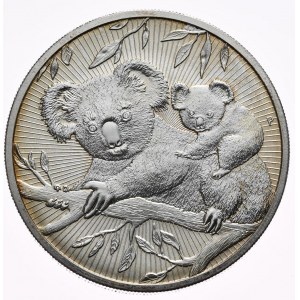 Australia, koala 2018, 2 oz, 2 uncje Ag 999