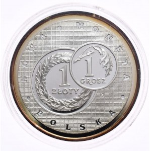 Zlotogrosz, new coin of Poland, 1994, Ag 999, 1oz
