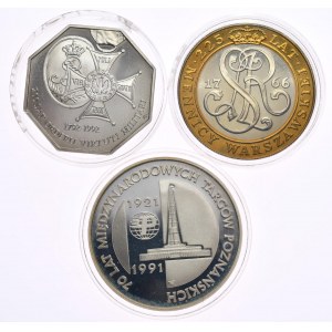 Set of 3, 20000 PLN Warsaw Mint, 50000 PLN 1992 Order of Virtuti Militari, 200000 PLN 1991 International Poznań Fair