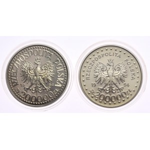 Set of 2 pieces 200000 zl 1994, Sigismund the Old bust anniversary of the Kościuszko Uprising