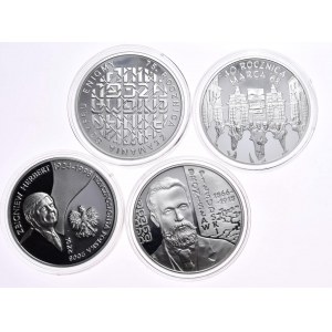 Set of 4 pieces 10 zloty 2007-2008, Enigma, Herbert, Anniversary of March 1968, B. Pilsudski