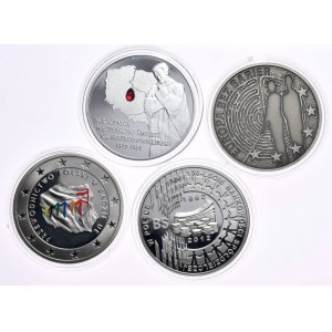 Sada 4 kusov 10 zł 2009-2012, Popieluszko, Európa bez bariér, poľské predsedníctvo EÚ, 150 rokov družstevného bankovníctva